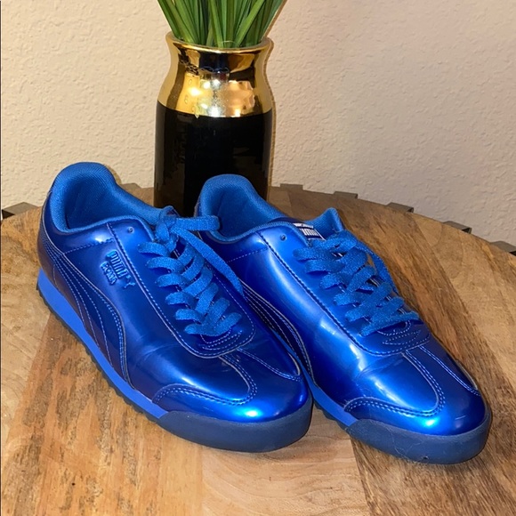 Puma Other - Puma Classic Blue Patent Leather Casual Sneaker